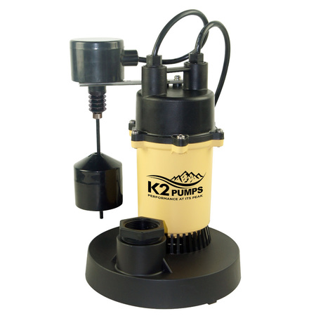 K2 PUMPS 1/2 HP Sump Pump with Direct-in Vertical Switch SPA05001VDK